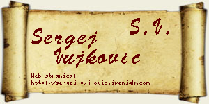 Sergej Vujković vizit kartica